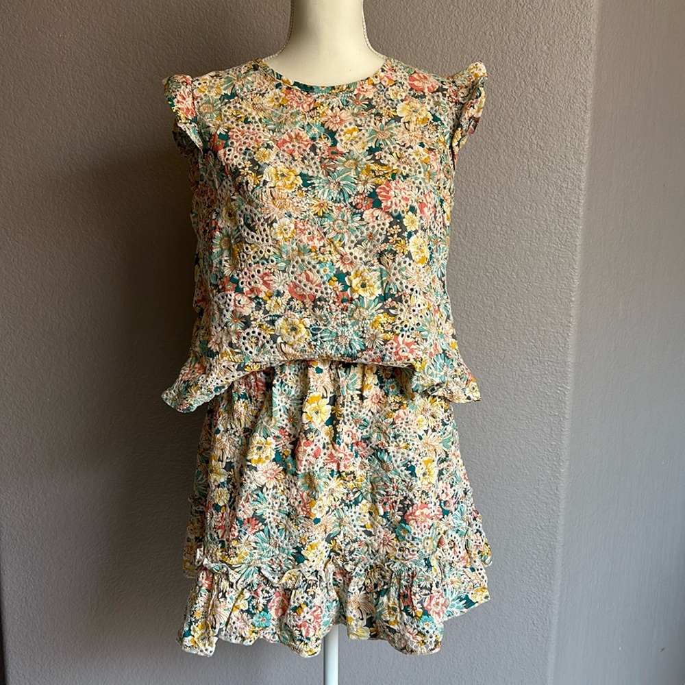 New Moon floral skirt set